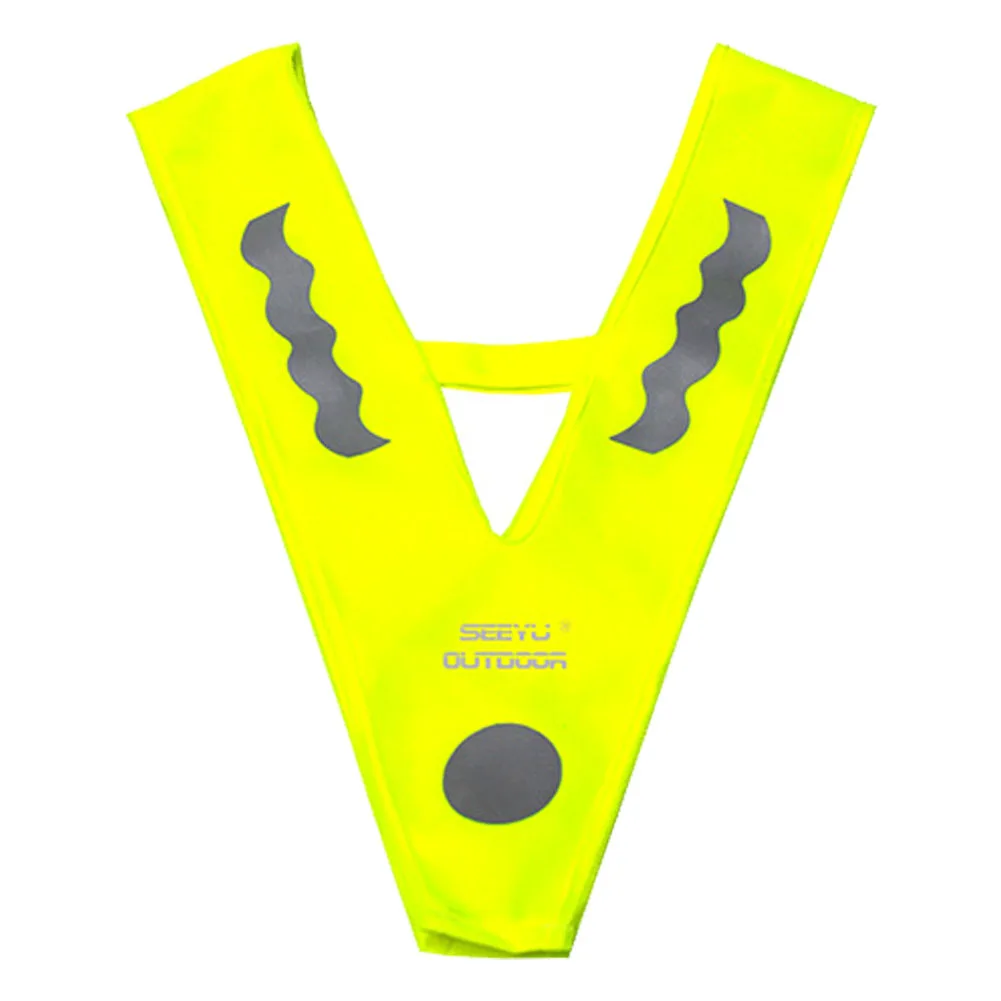 

V Shaped Traffic Safety Running Cycling Students Walking Lightweight High Visibility Free Size Children Reflective Vest Road