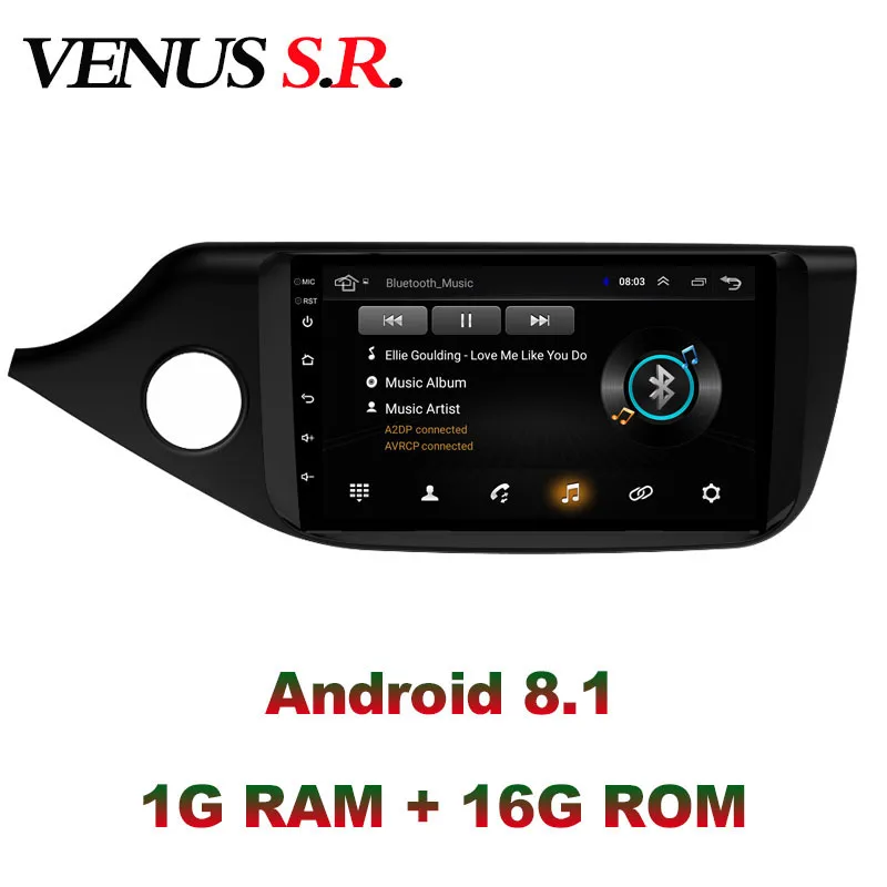 VenusSR Android 8,1 2.5D автомобильный dvd для KIA CEED мультимедийная Главная панель gps навигация