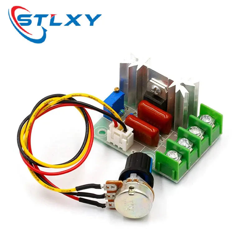 High-Power SCR Voltage Regulator Module with Adjustable Dimming & Motor Speed Control, 2000W
