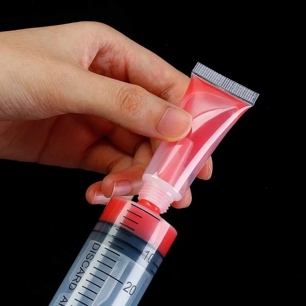 

10ml Clear Soft Lip Gloss Container Squeeze With Syringe Refillable Lipstick Tube Lipgloss Tubes DIY Cosmetic Makeup Custom Logo