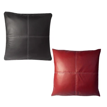 

Hot Sale 2PC 45CM PU Cushion Covers Faux Leather Pillow Cover Sofa Vintage Style Pillowcase