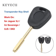 Keyecu транспондер чехол для ключей брелок для Jaguar XJ, XJ Sovereign, XJS, XK8 1998 1999 2000 2001 2002 2003, чехол для автомобильного ключа