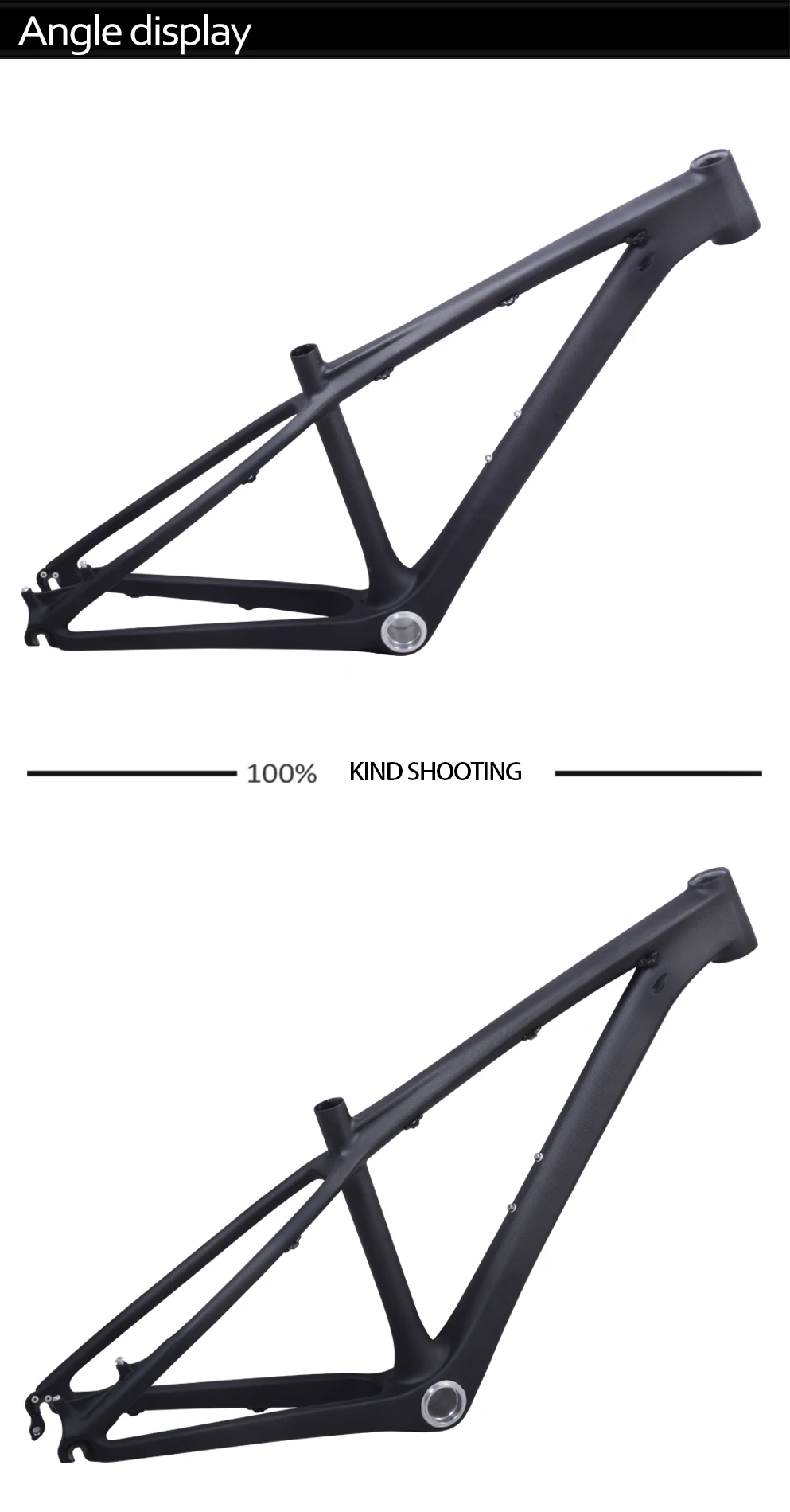 Clearance 2019 BXT 26er MTB frame 16/14inch 3K matte/glossy ultra light children bicycle frame 26 carbon kids frame + headset+clamp+BB92 22
