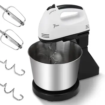 

Electric Food Mixer Table Stand Cake Dough Mixer Handheld Egg Beater Blender Baking Whipping Cream Machine 7 Speed