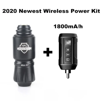 

2020 NEW Arrive 1800mA/h RCA Wireless Tattoo Power Battery With Tattoo Roatry Machine Short Pen Tattoo Kit Free Shipping