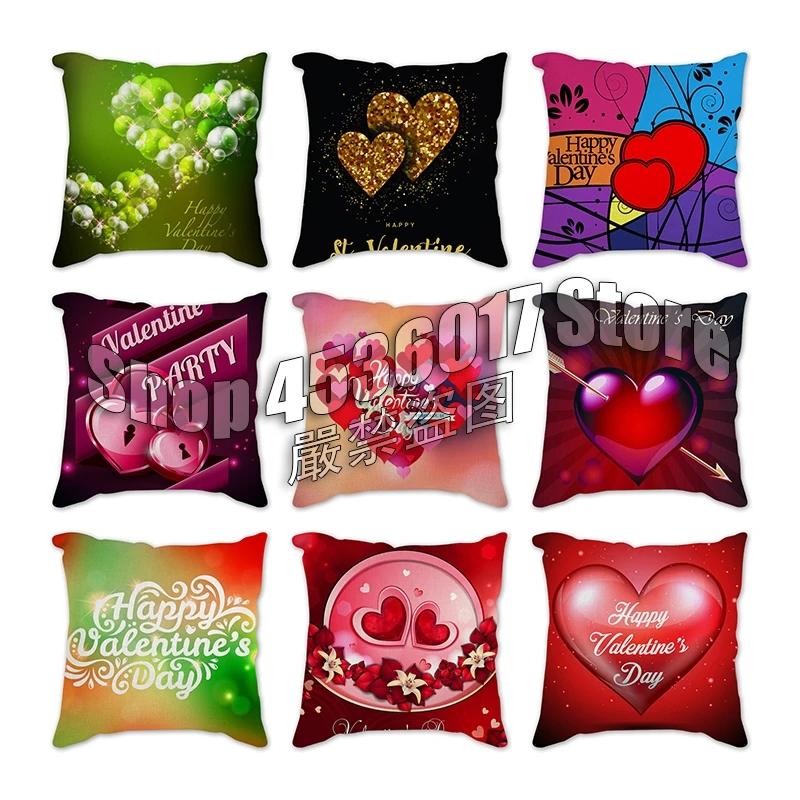 

Flower lovers rose Love heart Print Cushion Cover Home Decor Pillow Case Cojines Decorativos Para Sofa Linen Throw Pillows Cover