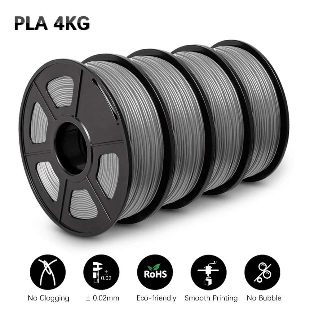 GOHIGH PLA Filament 4 Rolls For 3D Printer Filament PLA Rainbow Biodegradable Eco-friendly Printing Materials abs plastic 3d printer