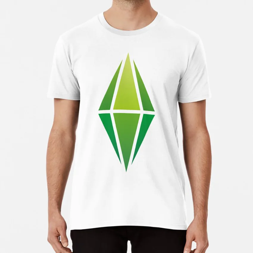 Maglietta Con Diamante Verde Diamante Verde Illustrator Vector Crystal Shape Plumbob Sims The Sims Fanart
