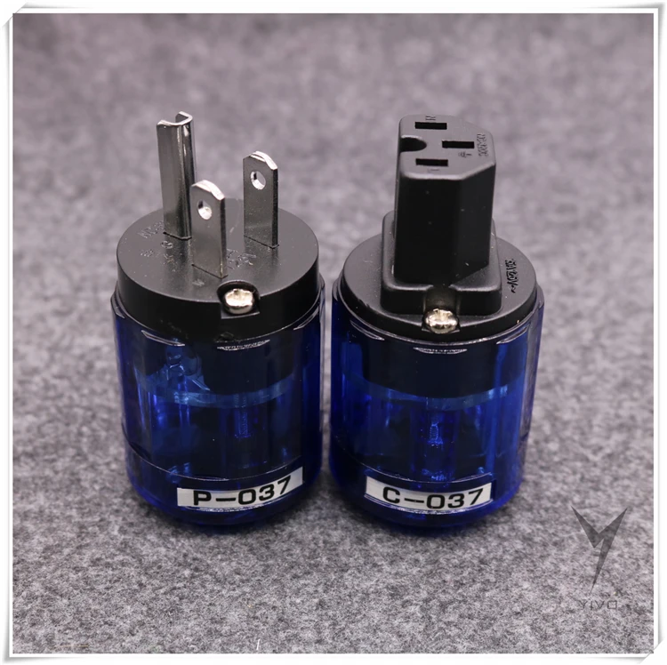 XSSH C-037 вилка IEC родиевое покрытие OEM Hifi аудио латунь чистая медь США P-037 Schuko Разъем питания евро разъем питания