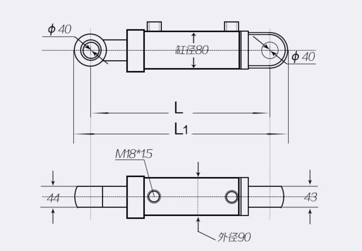 RhedexX® Stabilus Lift-O-Mat 1432EB 0200N - Vérin à Gaz De Rechange Avec Rotule M8 - Longueur 485 Mm - Course 200 Mm - Force 200 N (200N - 1432EB