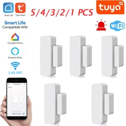 Tuya Smart WiFi Door Sensor Door Open / Closed Detectors Wifi Home Alarm Compatible With Alexa Google Home Tuya Smart Life APP