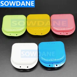 20 pcs Dental Retainer Denture Storage box partial denture Bath case orthodontic small teeth box PP box  with hole