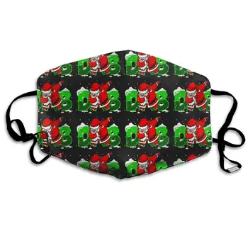 

Unisex Breathable Dabbing Santa Claus Christmas Dab Dance Red Green Black Mouth Mask - Adjustable Earloop Anti Dust Pollution