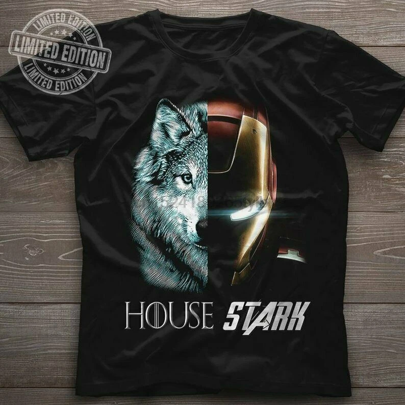 House Stark Wolf Iron Man T-Shirt Game of Thrones Avenger Tee Unisex Shirt |