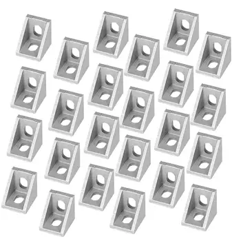 

50pcs Aluminum Alloy Angle Bracket Joint Corner Angle L Bracket Fastener for T Slot Aluminum Extrusion Profile
