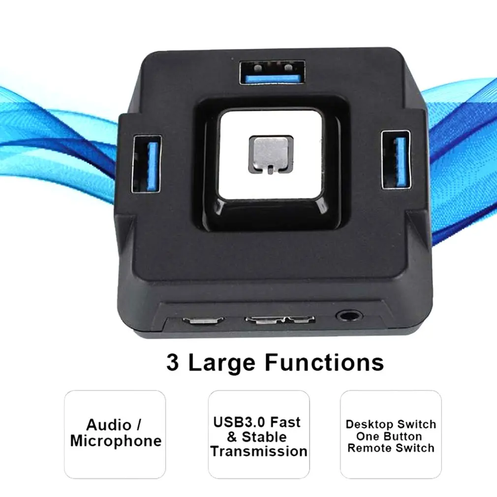 

Multifunctional Desktop Pc Switch 3 Port Usb 3.0 With Audio Sould Switch Computer Reset Button External Power Switch