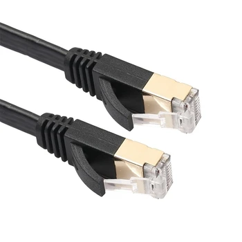 

1m/1.8m/3m/5m/8m CAT7 RJ45 Ethernet Cable 10 Gigabit Network Ultra Flat Lan Cable Patch Cord for Modem Router Computer