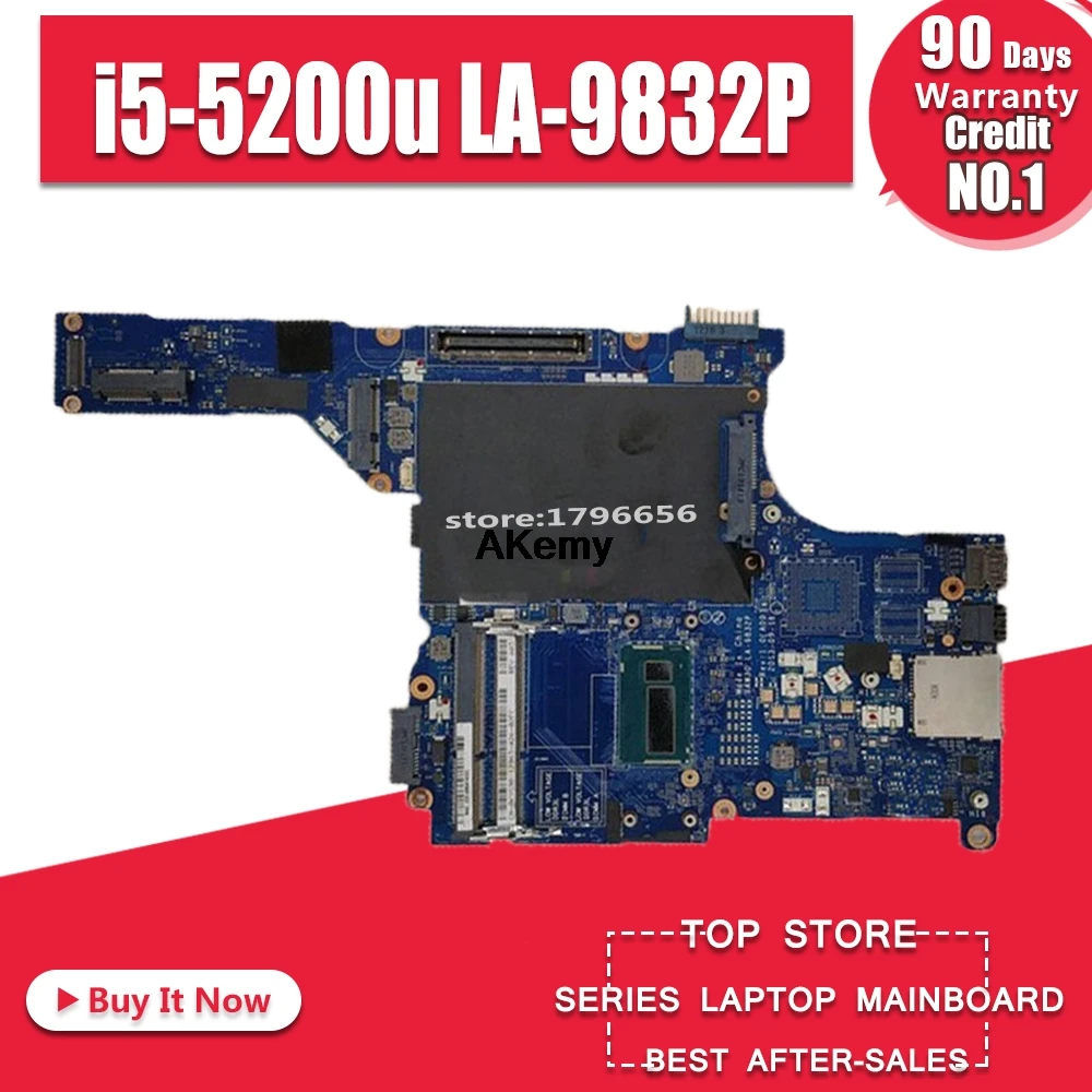 

Quality mainboard For Dell E5440 Laptop motherboard i5-5200u/i5-5300u VAW30 LA-9832P 100% Tested