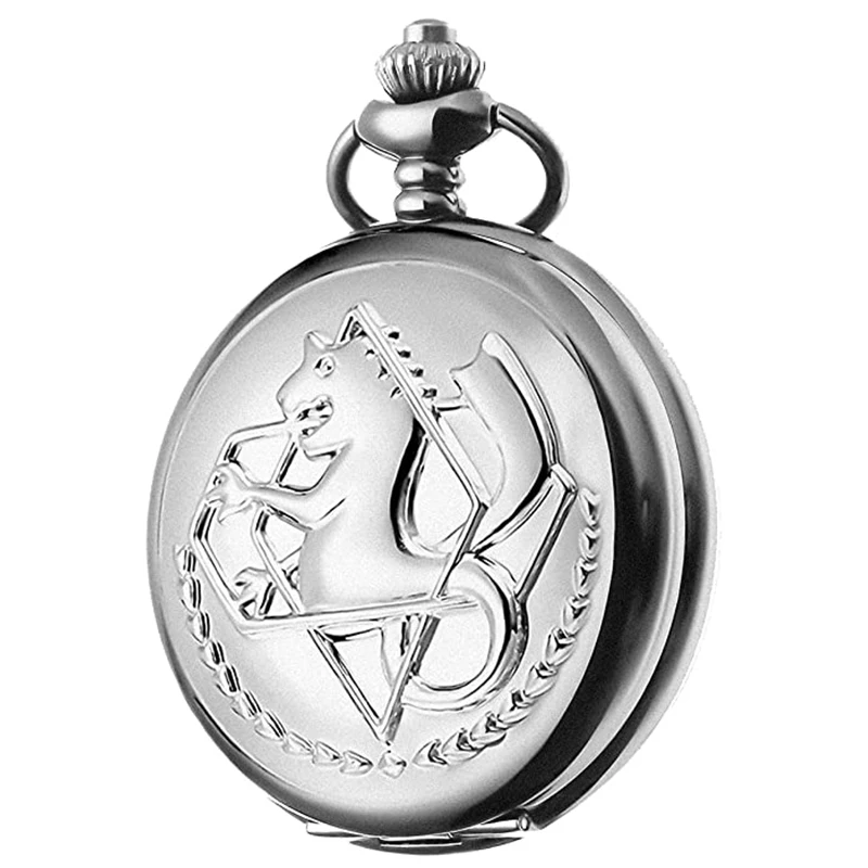 Unique Fullmetal Alchemist Pocket Watch Men Cosplay Edward Wlric Anime
