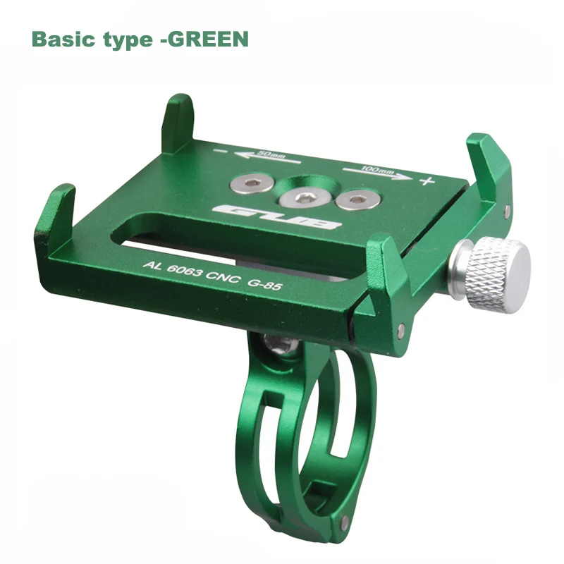 Basic type GREEN GUB металлический велосипед cnc велосипед универсальный сотовый телефон держатель кронштейна для руля велосипеда байка мотоцикла с ручкой для мобильного телефона Поддержка для 3,5-6," iPhone gps - Цвет: Basic type GREEN