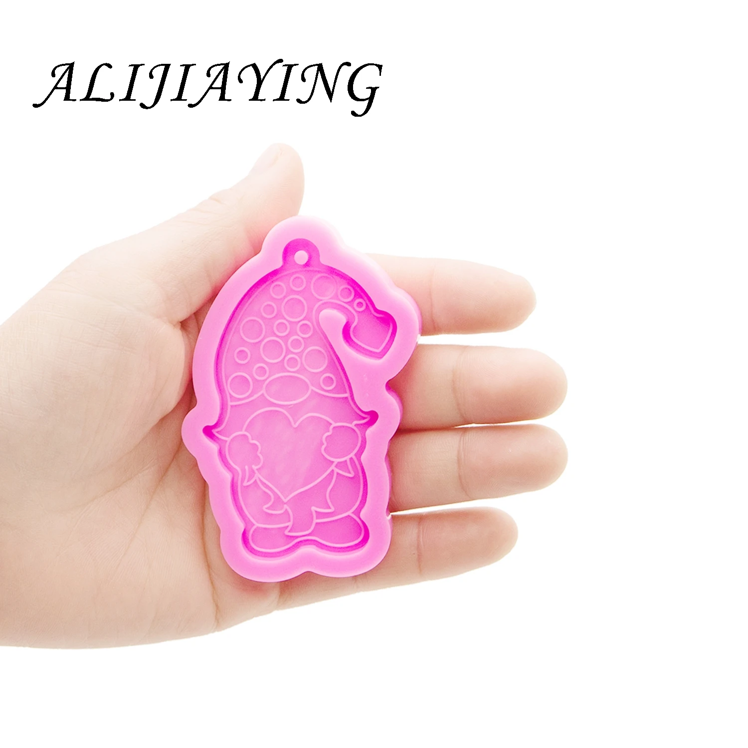 Glanz Innen Gnome Form Silikon für Harz Epoxy Handwerk DIY Keychain Form Schmuck Anhänger DY0459 – Detail 1
