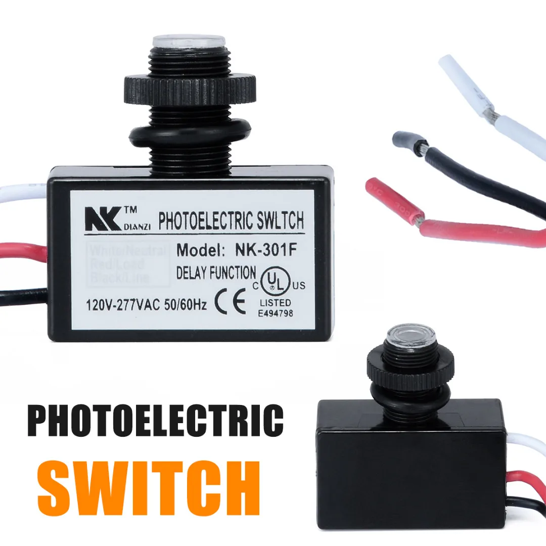 

Mayitr AC80~277V Flush Mount Photocell Dusk to Dawn Switch Photo Control Switch Sensor Light Lighting Switch