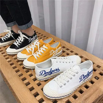 

Young men Casual Shoes quality Fashion New black Yellow white shoes tire bottom Vulcanized Sneakers Lace Up Canvas Shoes Woman