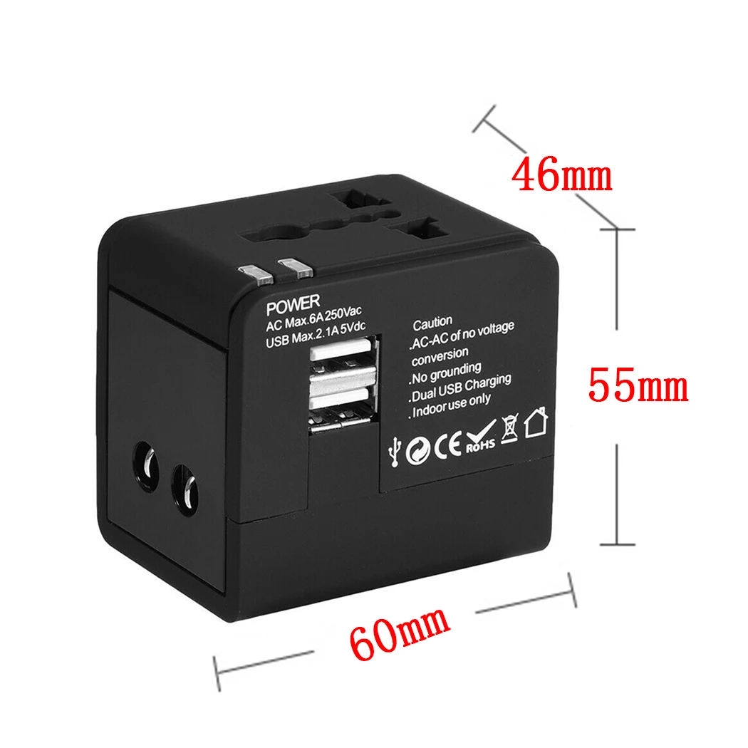 Адаптер для путешествий 2USB