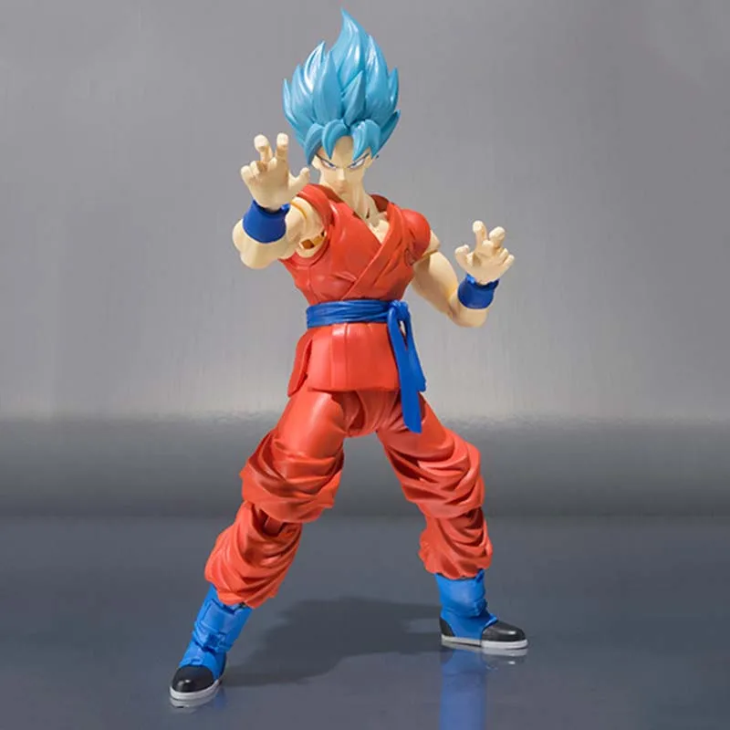 Dragon Ball Z Goku Figure Toy, 20 ° Aniversário, Cabelo Azul, Goku Super  Saiyajin Figura, Forma De Batalha, Modelo De Decoração, Presente De Férias  - AliExpress