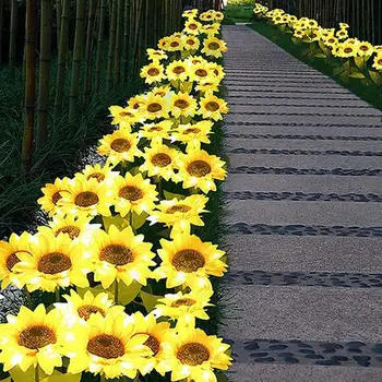 

Solar Lawn Lamp Solar Sunflower Light 66*15 Cm Waterproof Courtyard Decoration Atmosphere Beautiful Eco-Friendly