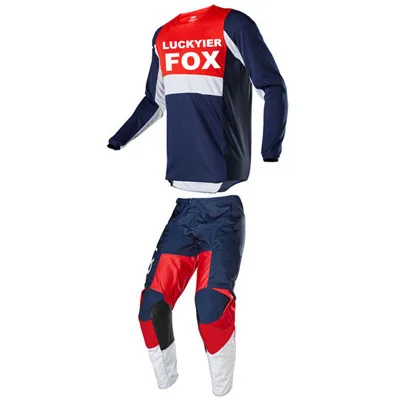 LUCKYIER FOX костюм для мотокросса 180 комплект передач Джерси брюки комбо Dirt Bike ATV MX одежда для внедорожных гонок - Цвет: 180 H-O-N-D-A