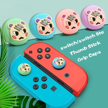 

Animal-Crossing Cute Thumb Stick Grip Caps Joystick Button Cover For Nintendo Switch Lite NS Joy Con Controller Thumbstick Case