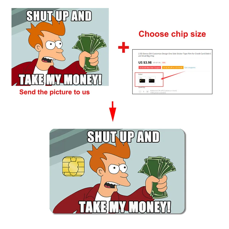 2.5D Stereo DIY Customize Design One Side Cover Sticker Tape Film for Creidt Card Debt Card Small Big Chip custom stickers