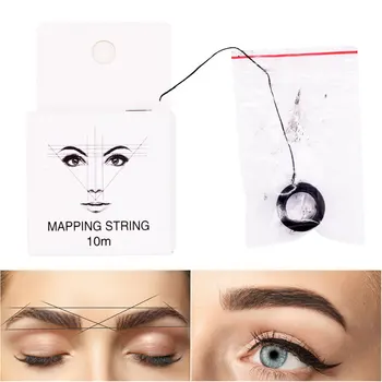 

10m 2pcs Microblading Tattoo Supplies Pre Inked Mapping String Measuring Line Tool Portable Ultra Thin Eyebrow Marker Thread