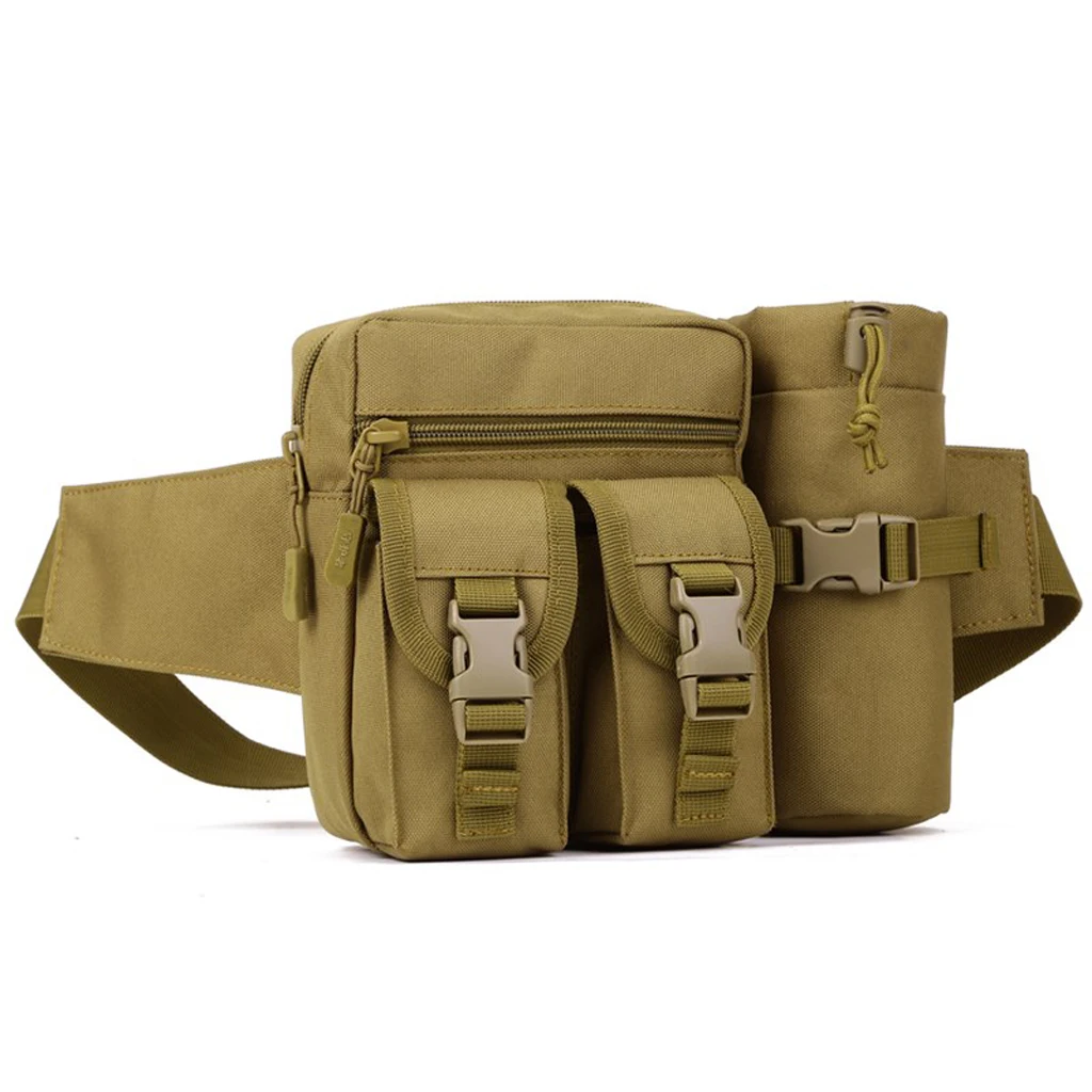 Outdoor Bags Outdoor Camo Gear Waist Fanny Pack Mens Tactical Hunt Camp Hiking Bottle Bag 