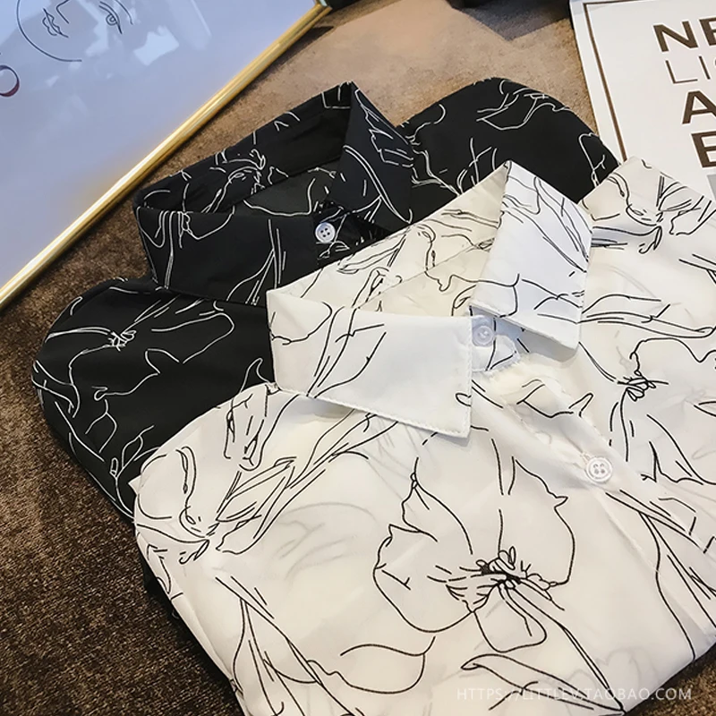 Женская винтажная шифоновая блузка женские топы весна 2020 элегантная Свободная с