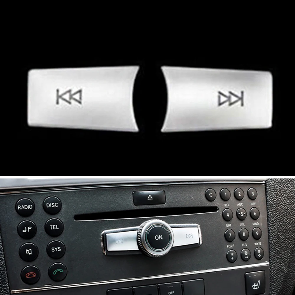 

Silver Button Covers For Mercedes Benz C E GLK CLS ML Class W204 W212 Volume Buttons Sequins For Mercedes Benz E