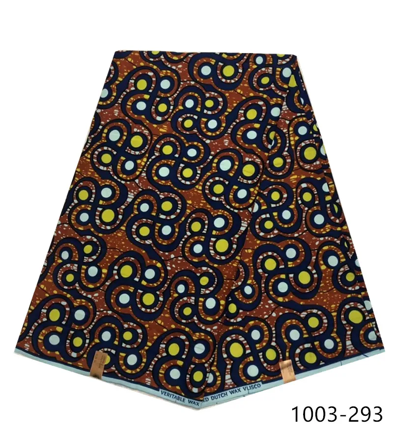 

African Ankara Fabric High Quality Dutch Wax Print Fabric Printing 100% Cotton African Veritable Real Dutch Wax For Dress 1003