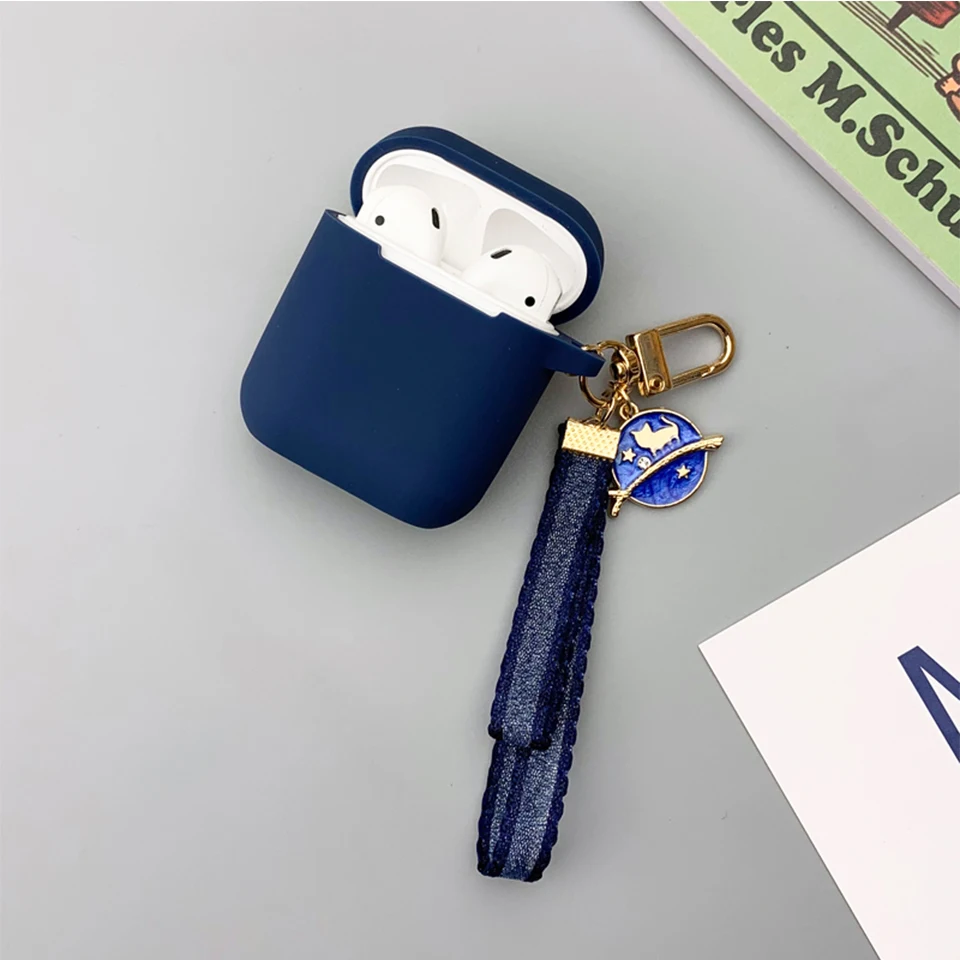 Роскошный Moon декор с кошкой силиконовый чехол для Apple Airpods аксессуары Bluetooth наушники защитный чехол коробка для наушников сумка брелок