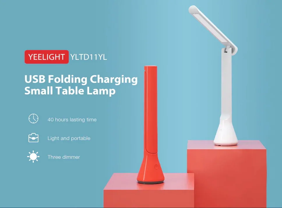 YEELIGHT YLTD11YL Портативный usb зарядка складной небольшой Настольный светильник