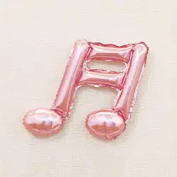 Single Note Double Note Shape Music Note Aluminum Film Balloon - Party Decoration and Dress-Up Accessory (Pink pair)