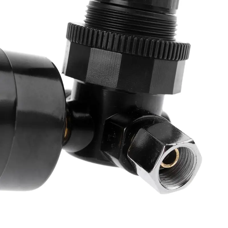 New 1/4" Air Pressure Regulator Reducer 12Bar 180 PSI Spray Gun Pressure Valve Gauge