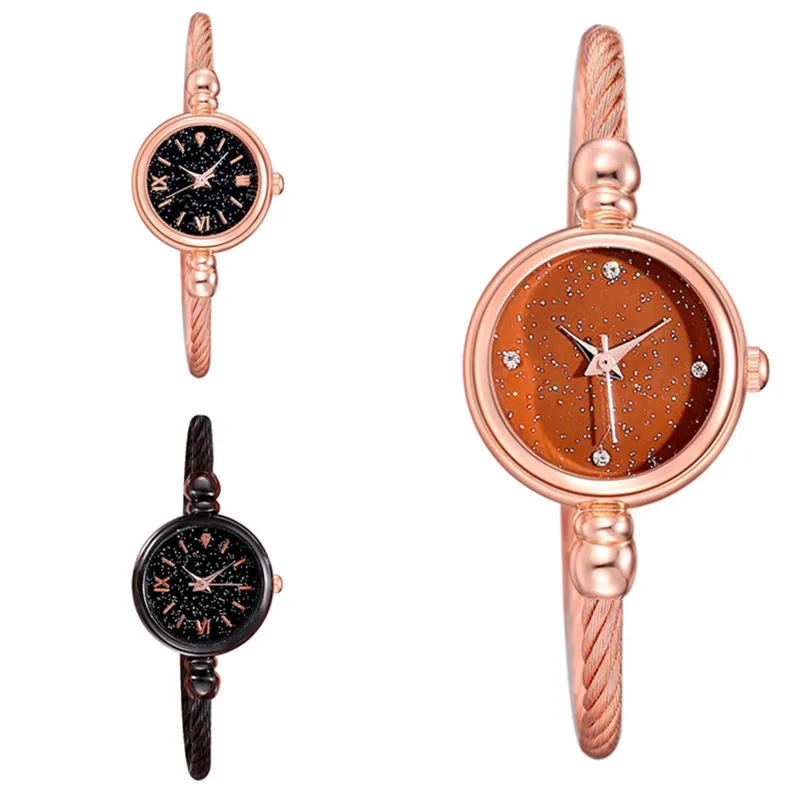 

Fashion Women Wrist Watch Simple Stainless steel Quartz Watch Lady Starry sky Dials Female Casual Temperament reloj mujer WM1093
