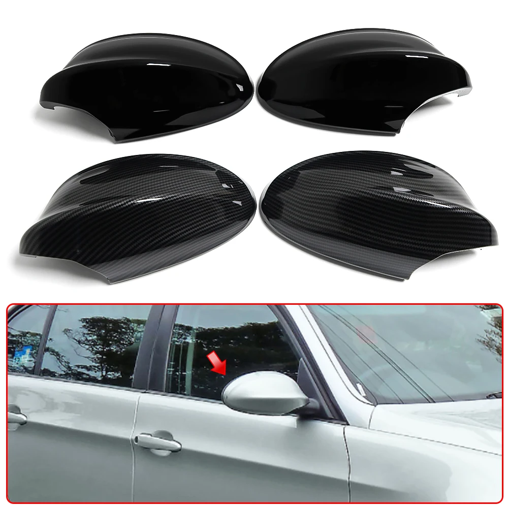 

For Bmw 1 3 Series E81 E82 E87 E88 E90 E91 E92 E93 116i 118i 120i 320i 330i Carbon Fiber Black Side Door Rearview Mirror Cover