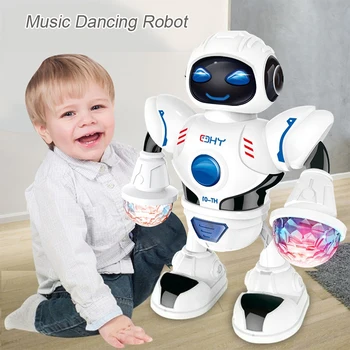 

Space Dazzling Music Robot Shiny Educational Toys Electronic Walking Dancing Smart Space Robot Kids Music Robot Toys
