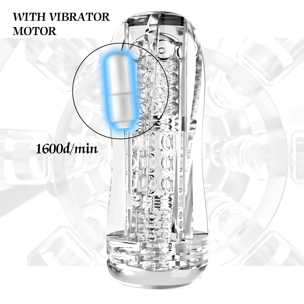 Вибрирующая искусственная вагина Глубокая глотка секс игрушки для орального