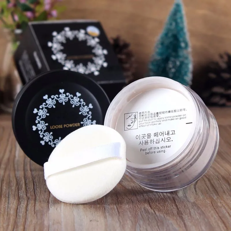 Рассыпчатая пудра для лица хайлайтер консилер основа прозрачный кристалл осветляет контроль масла фиксирующая косметическая пудра для макияжа. w