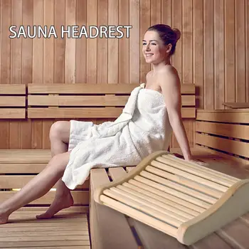 

Sauna Headrest Arc Wooden Sleep Improving Headrest for Bathroom