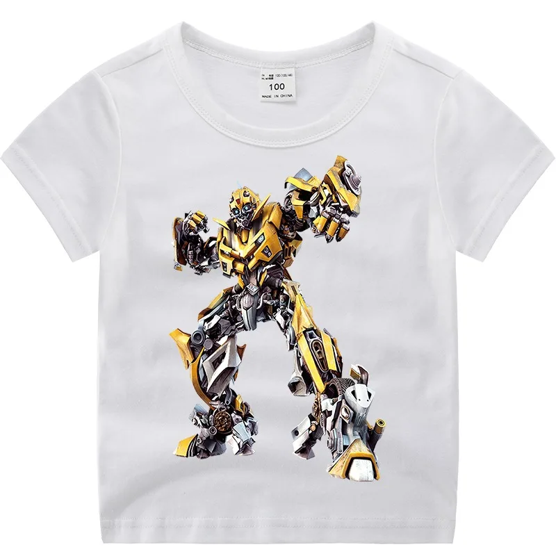 Summer Kids Boys T-shirts Cotton Tops Tees Transformer Baby Boys T shirt Short Sleeve Costume Kids Clothes Children Clothing