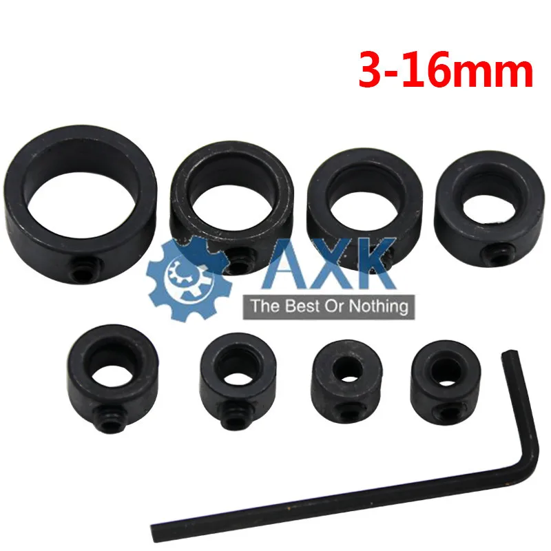 

3-16mm Woodworking Drill Locator Drill Bit Depth Stop Collars Ring Limit Ring For Wood Drill Bit LT105